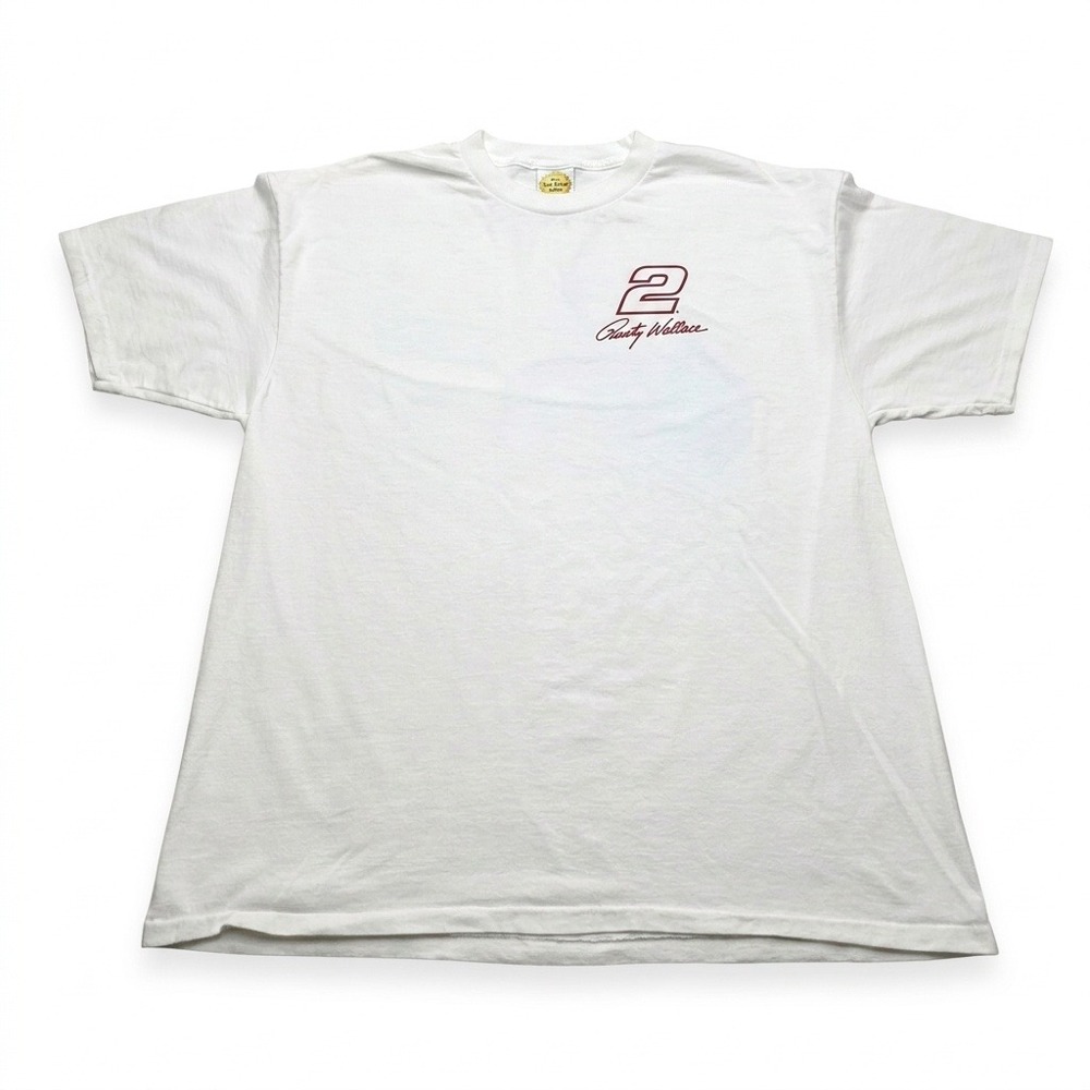 Vintage 2001 Rusty Wallace Sam Bass NASCAR T-Shirt Miller Lite‎ Ford Taurus XL